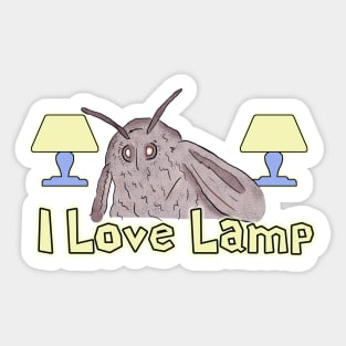 Moth Loves Lamp Meme Sticker